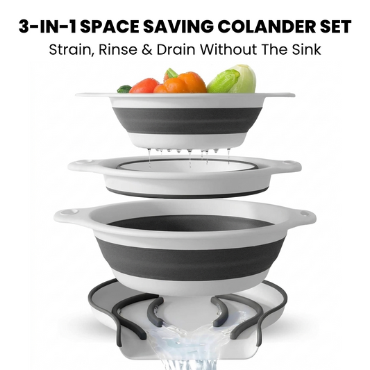 3-Piece Collapsible Colander Set